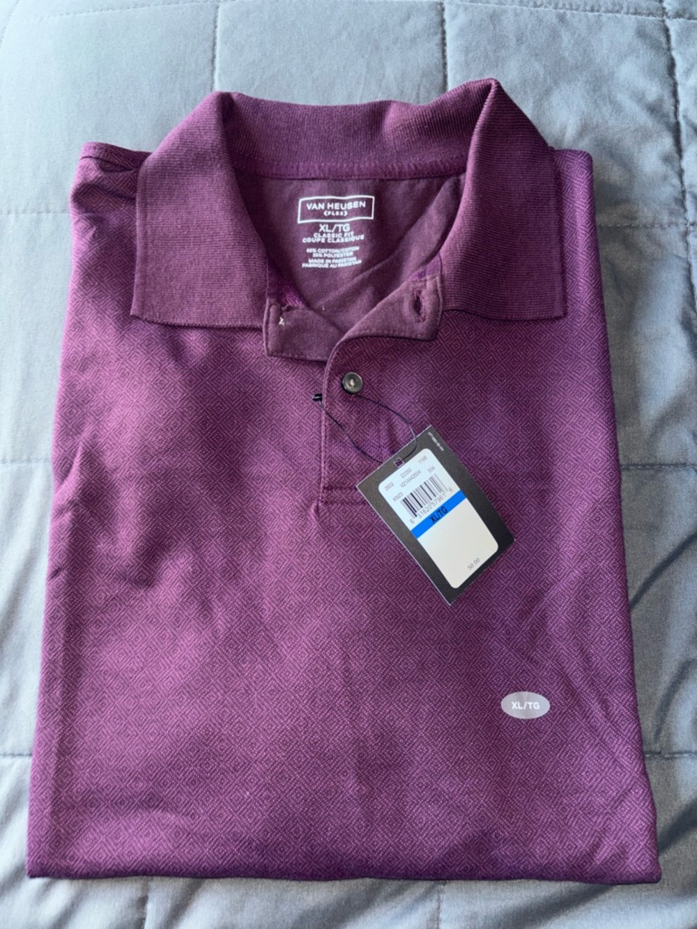 Van Heusen Men's Plum Polo Shirt